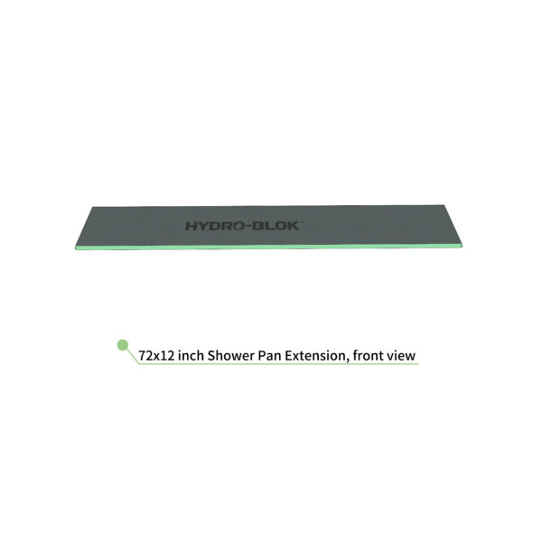 7212InchesThinSingleSlopeShowerPanExtensionFrontView
