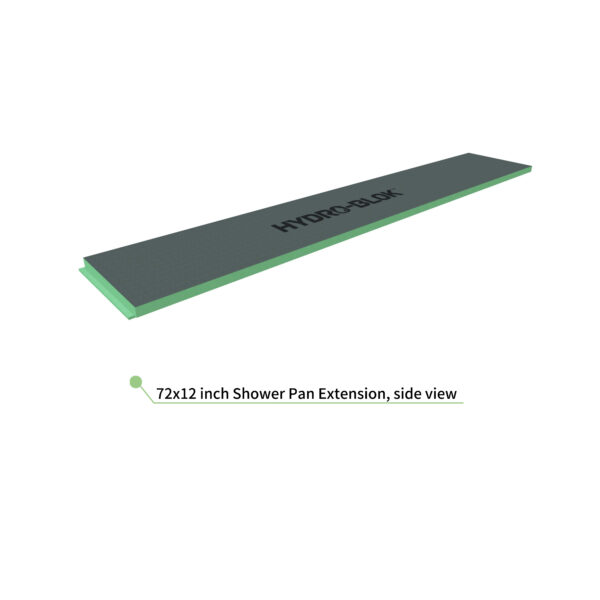 7212InchesThinSingleSlopeShowerPanExtensionSideView