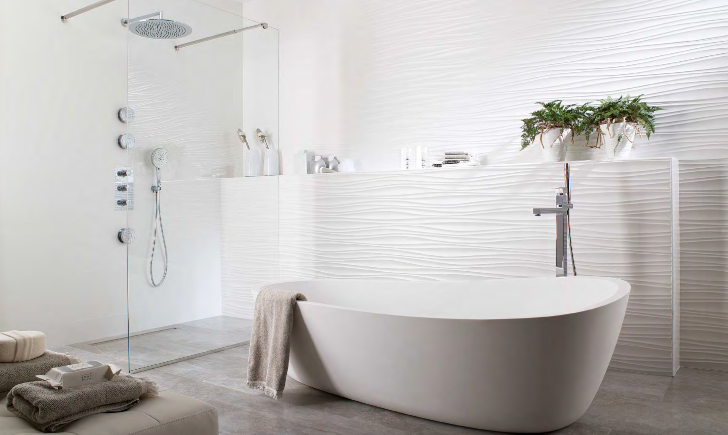PORCELANOSA-WHITE-WAVE-BATH PORCELANOSA WHITE WAVE BATH