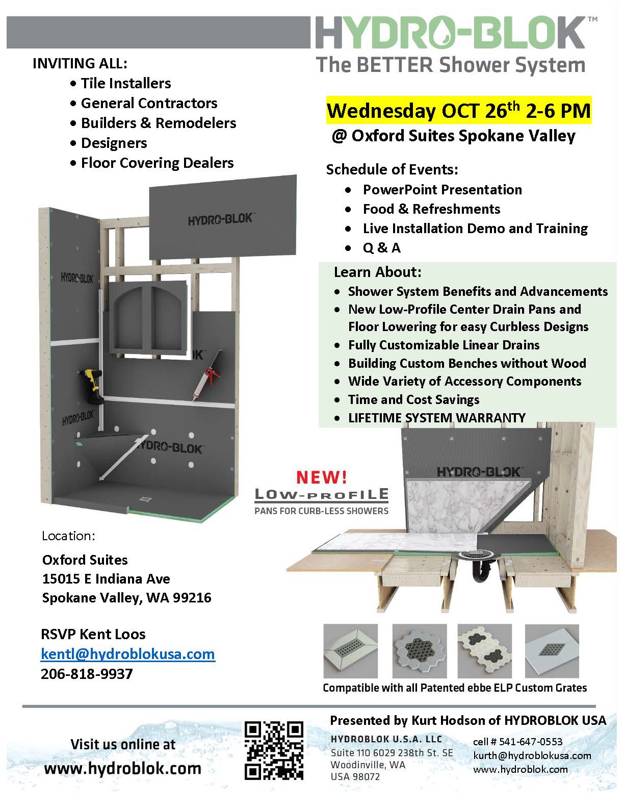 Seminario HYDROBLOK Spokane Valley WA Oxford Suites 10.26.22