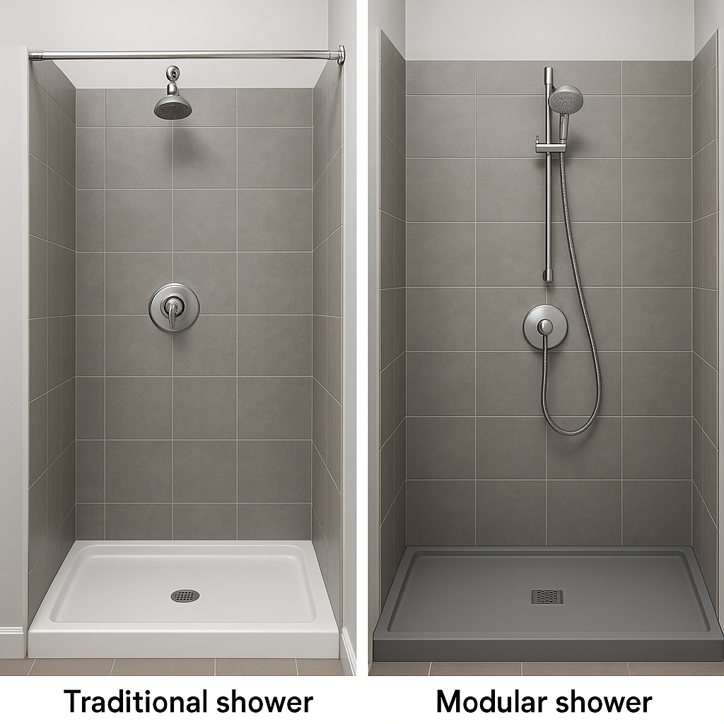 modular vs traditional shower